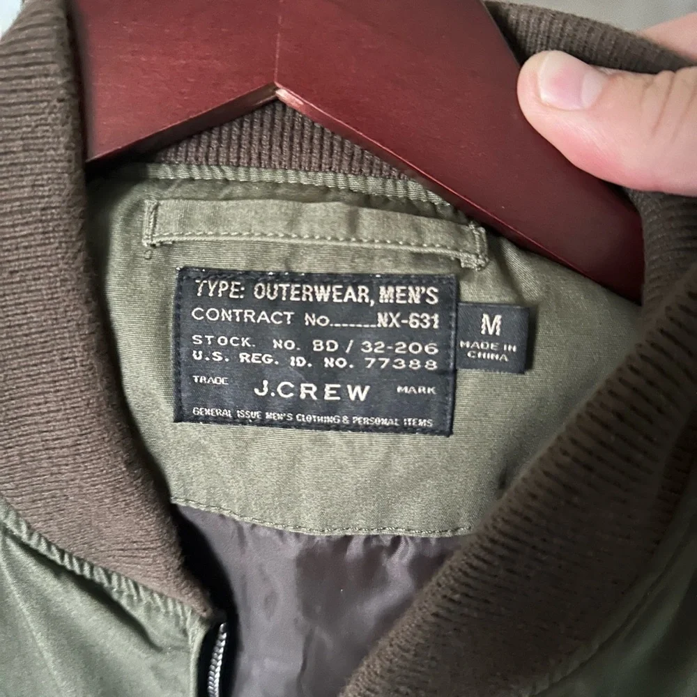 J. Crew Olive Bomber Jacket - Picture 3 of 3